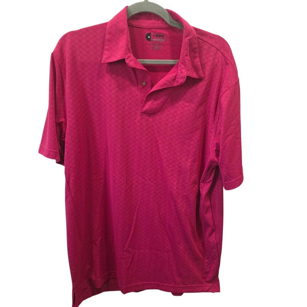 IZOD XFG Golf Polo Shirt Mens M Pink Cool FX Performance Casual Preppy Tee